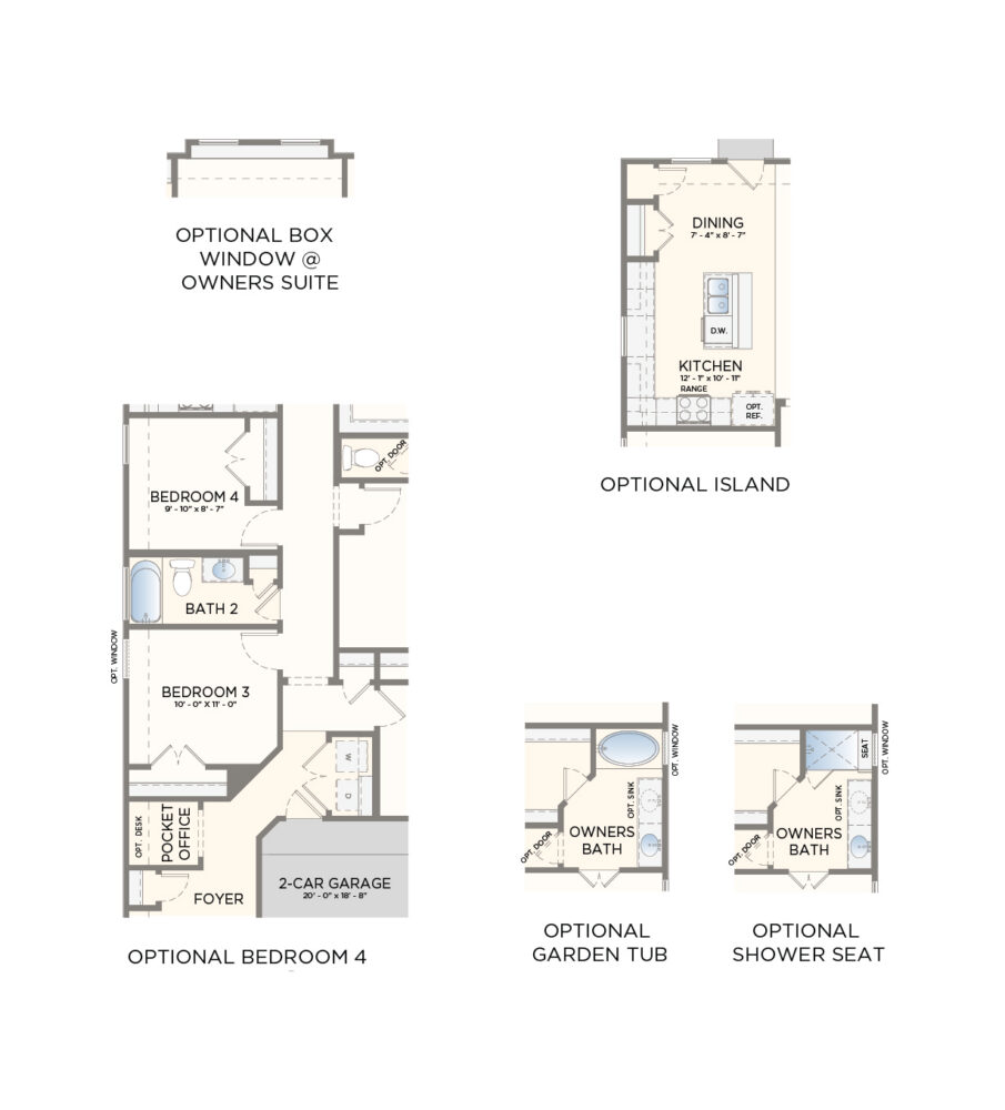 Options floor plan