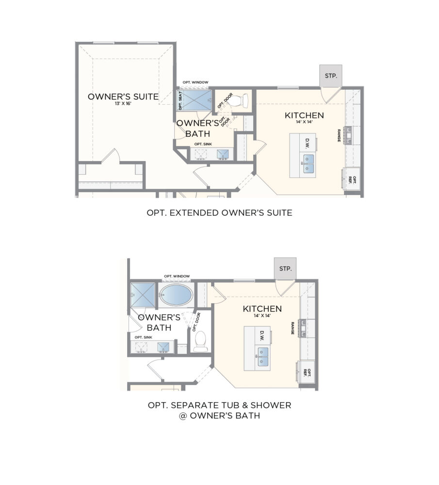 Options floor plan