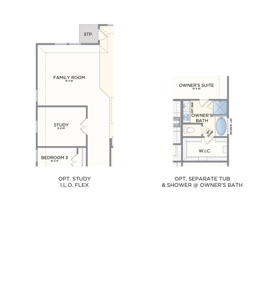 Options floor plan