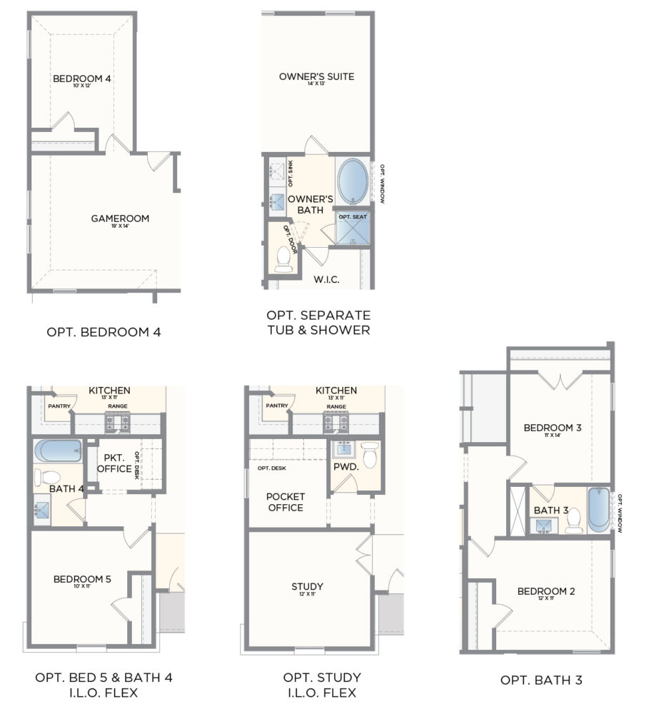 Options floor plan