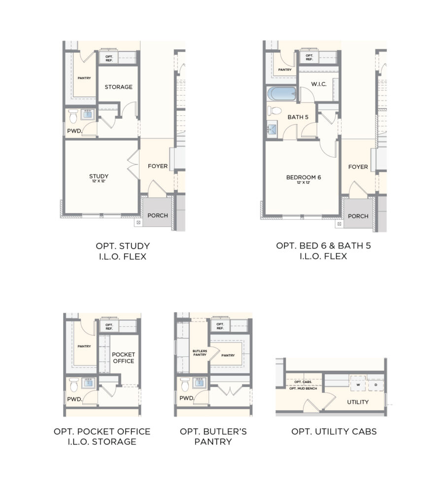Options floor plan