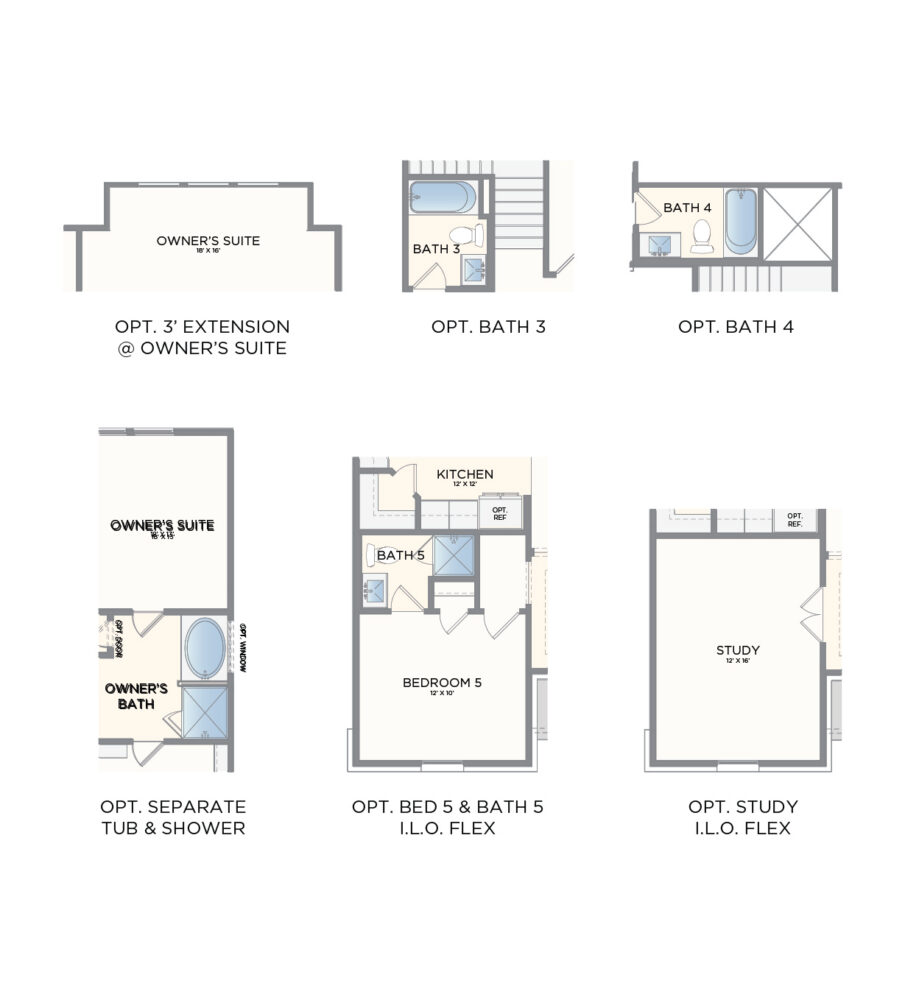 Options floor plan